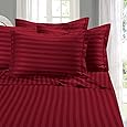Elegant Comfort Softest and Coziest 4-Piece Sheet Set - 1500 Premium Hotel Quality Microfiber - Luxurious Wrinkle Resistant 4-Piece Damask Stripe Bed Sheet Set, Twin XL, Black