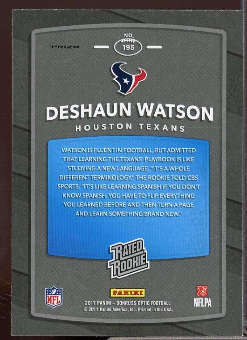 Deshaun Watson Rookie Card 2017 Donruss Optic and Yellow #195 - Unsigned Football Cards
