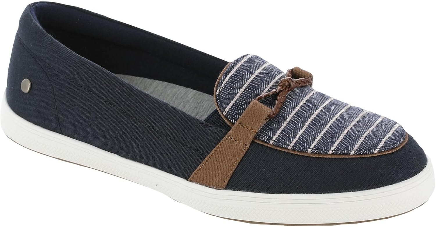 Wanderlust London Knot Women's Slip On, 10 C/D US, Navy-White-Stripe