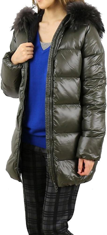 Amazon | [デュベティカ] ナイロンファー付きフードミドル丈ダウン