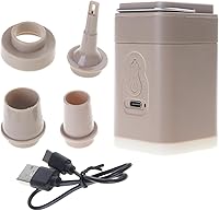 Vista 4 de Electric Airs Pumps with Camping Light Portable Small Mattress Pumps for Pool Float Easy to Use Portable Small Airs