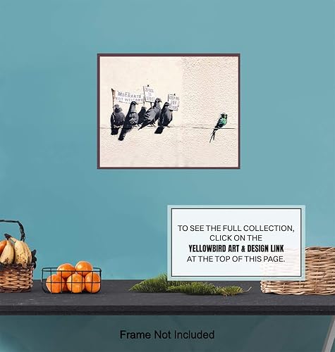 Miniatura 6 de Banksy - Póster de Banksy - Póster de Banksy - Arte de pared de grafiti de 8 x 10 pulgadas, decoración del hogar sobre discriminación inmigratoria,