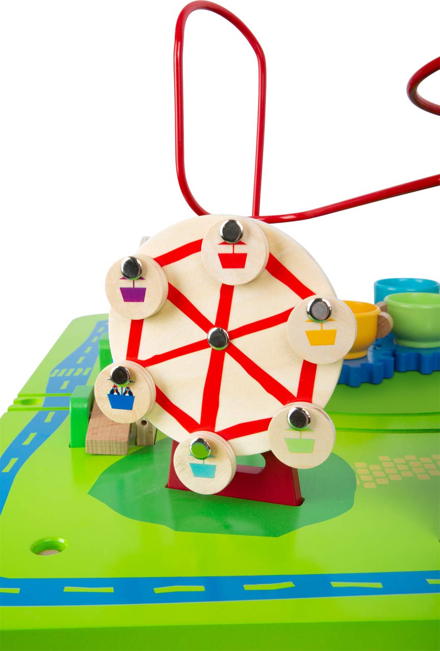 small foot 11434 Spieltisch Freizeitpark 3 in 1, Spiel-und Motorikspaß aus Holz, multifunktional, ab 1 Jahr Toys