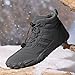 Barefoot Boots Women Men Barefoot Winter Warm Snow Boots Wide Toe Box Minimalist Zero Drop Outdoor Sole High-top Walking Shoes