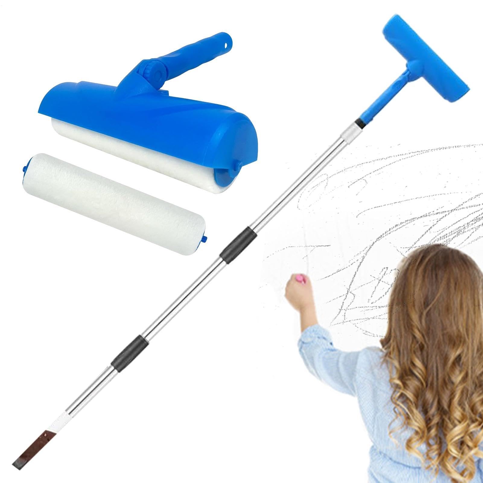 Kit Rodillo De Pintura Equipo De Pintura De Rodillo Ajustable Con Escudo