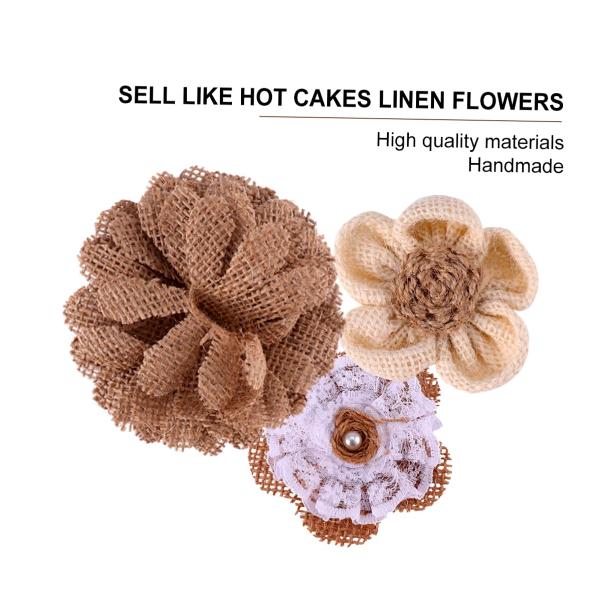 Artibetter 3 Sätze Teiliges Set DIY Jute Blumen Dekoration Für Hochzeiten Und Partys Natürlichem Leinen Für Handwerk Und Kreative Projekte Romantische Zu Schaffen 9 Stücke * 3