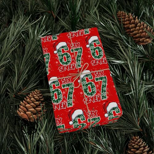 6-7 Wrapping Paper, 67 Christmas Gift Wrap, Funny Viral 67