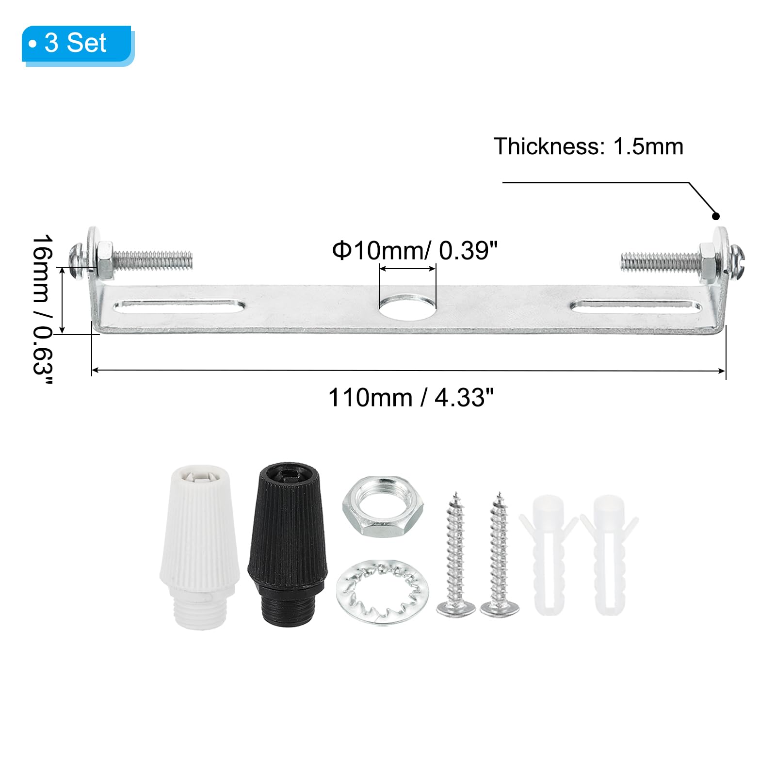 PATIKIL 110mm Ceiling Light Plate Kit - Image 2