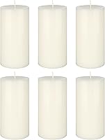 Vista 21 de Mega Candles 3 velas redondas blancas sin perfume, velas de cera de alta calidad vertidas a mano de 3 x 6 pulgadas, decoración del hogar