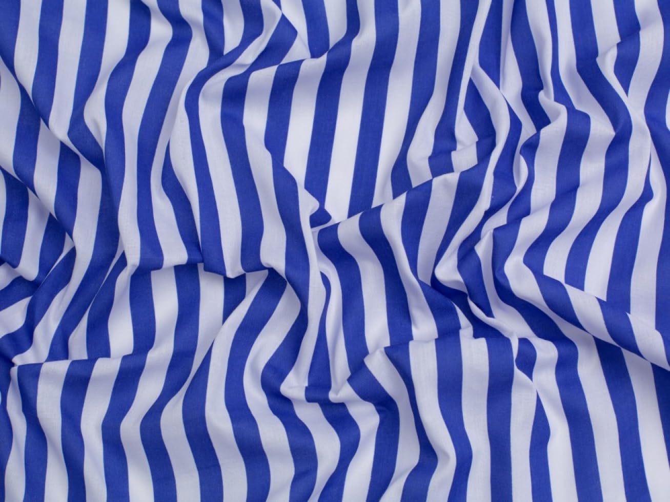 Amazon.com: Minerva Crafts Stripe Print Polycotton Dress Fabric Royal Blue  & White - per Yard