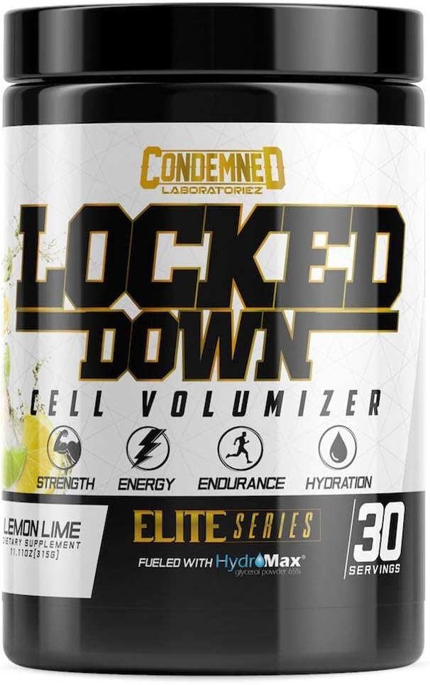 Condemned Labz, Locked Down, Cell Volumizing and Hydration Supplement - 312 Grams (Lemon Lime)