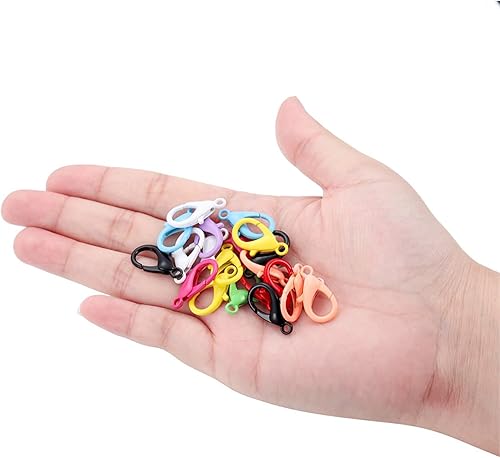 Miniatura 5 de AGCFABS Paquete de 10 cierres de langosta de metal de colores, clips de presión con llaveros, para bolsa de llaveros, accesorios de fabricación de