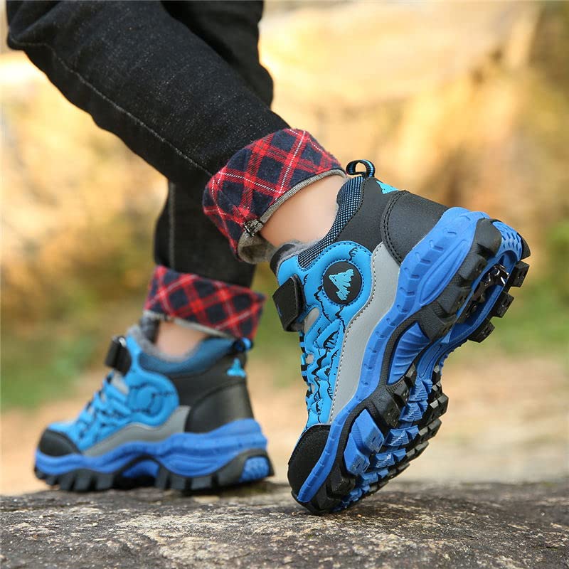 Chaussures d'hiver, de randonnée, de neige, de trekking, de randonnée, chaudes, doublées, en coton, pointure 30-40 EU