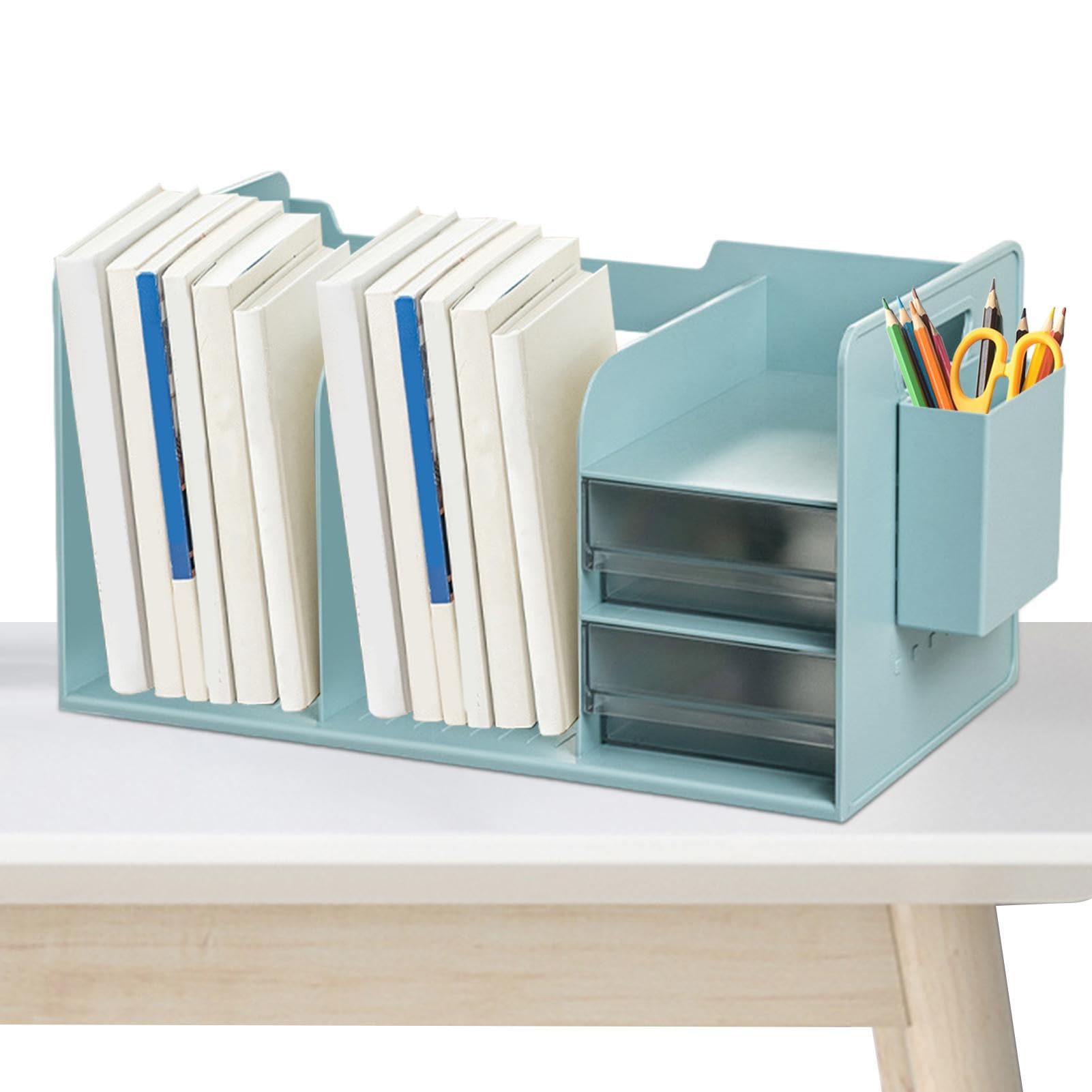 Organizer per libri da scrivania, organizer da tavolo | scaffale multifunzione per casa, ufficio, scuola, camera da , scrivania per trucchi