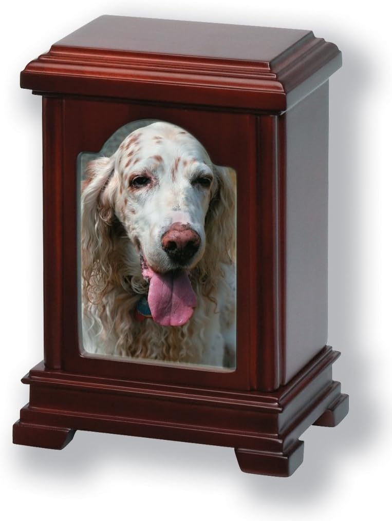 Wooden Photo Frame Cremation Pet Urn in Cherry, Oak, Mahogany Finish (LH70)