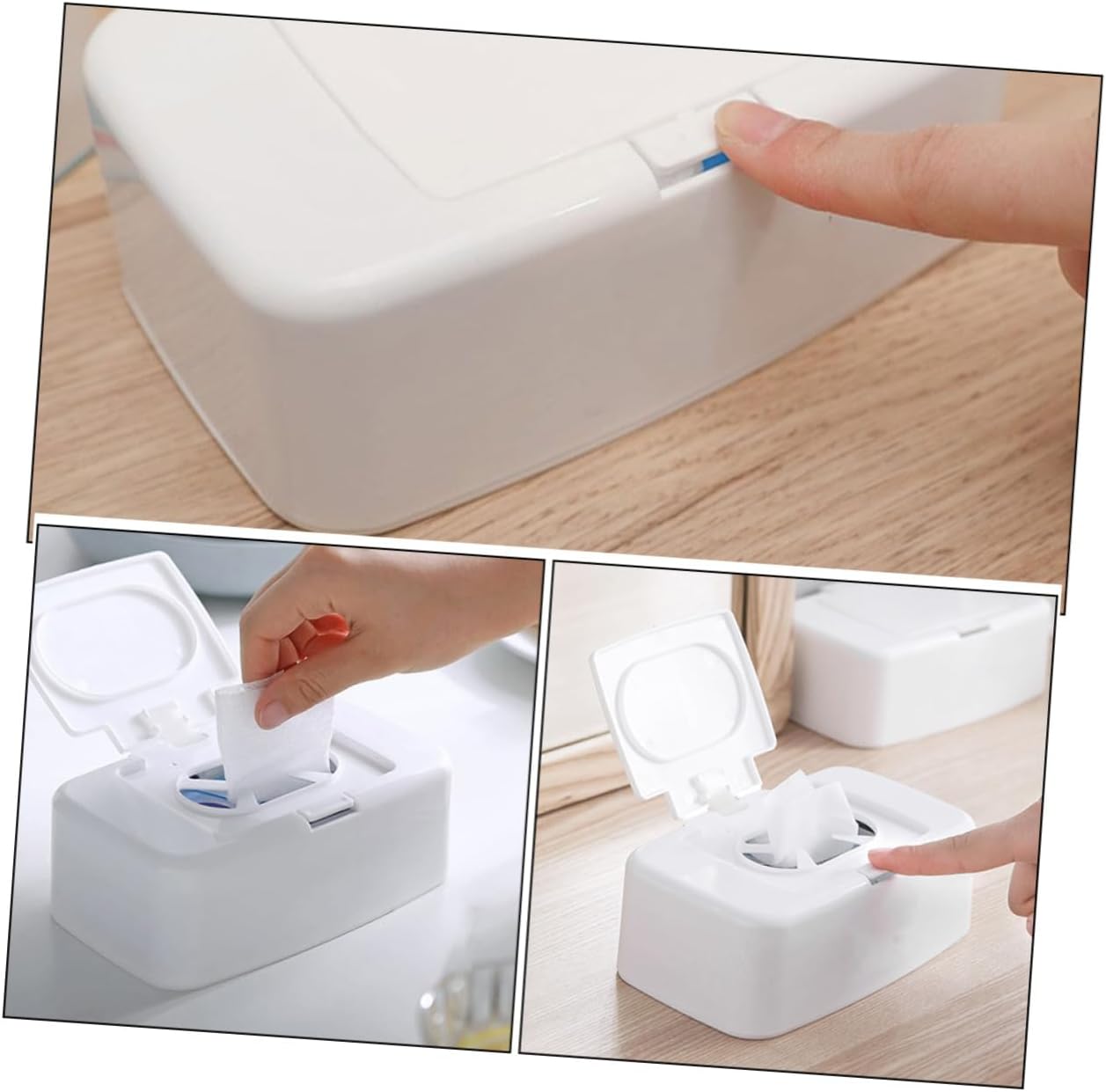 PRETYZOOM 8pcs Wet Wipes Holder Living Room Tissue Box Compact Portable Wipes Dispenser