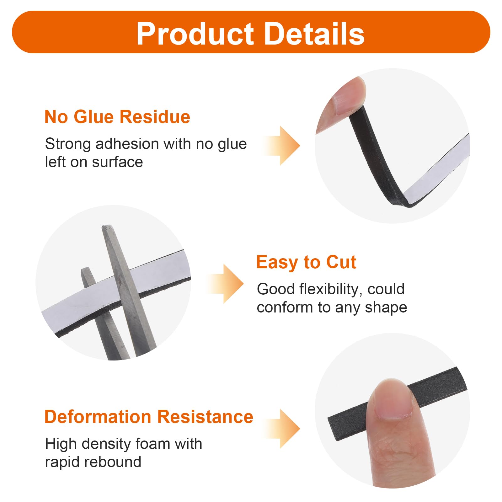 Car Speaker Sealing Foam Tape – 2mm Thick X 10mm Wide, 66ft Total, Waterproof Soundproofing EVA Grip Tape (2 Rolls)