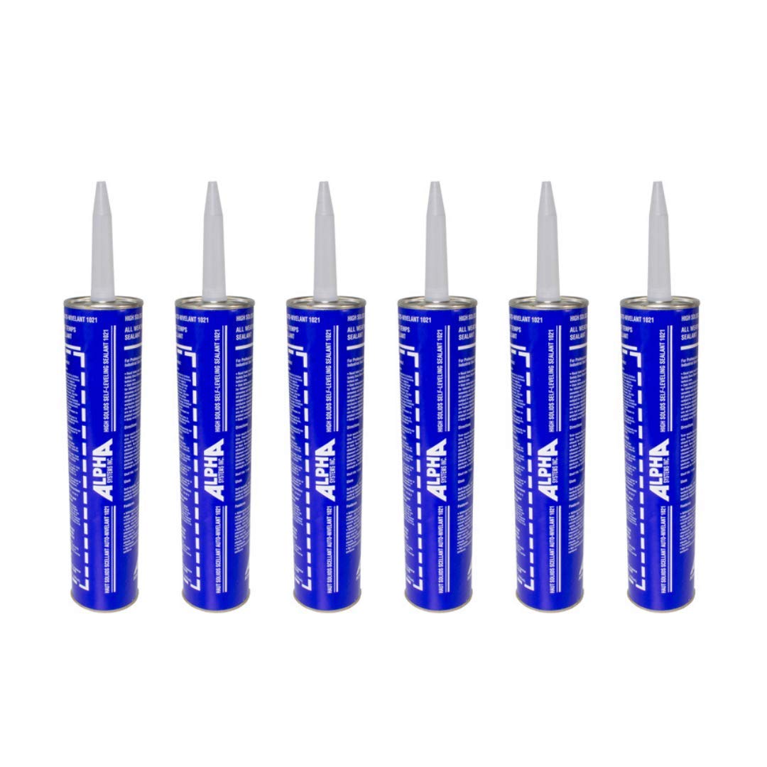 Alpha Systems 862144, N1021 High Solids Low V.O.C. Self-Leveling Sealant-11 oz. Tube, White (Qty 6)