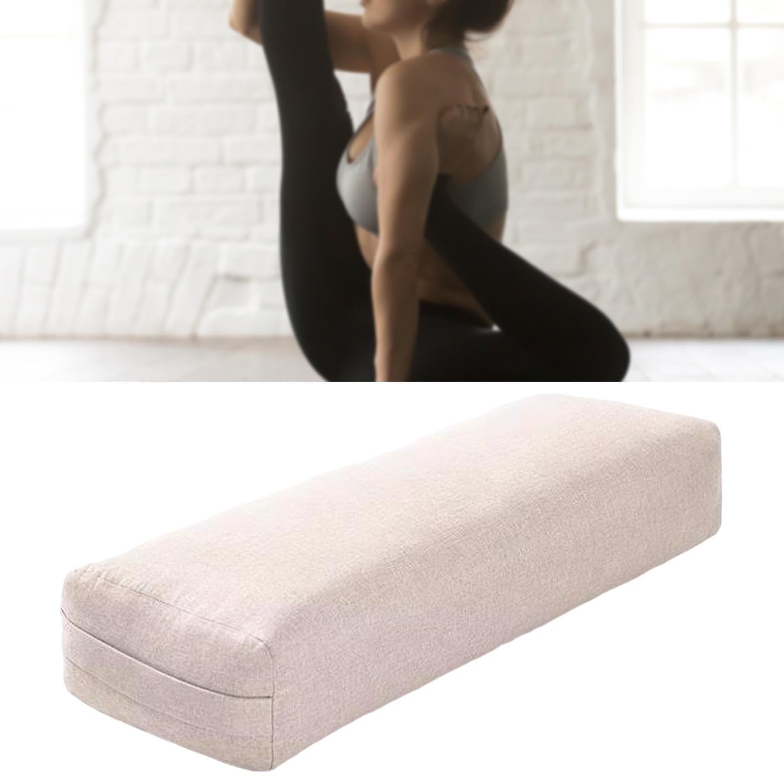 Amagogo Yoga Bolster Kissen Rechteckig Abnehmbarer Bezug Yoga Komfort Kissen mit Tragegriff Yoga Kissen