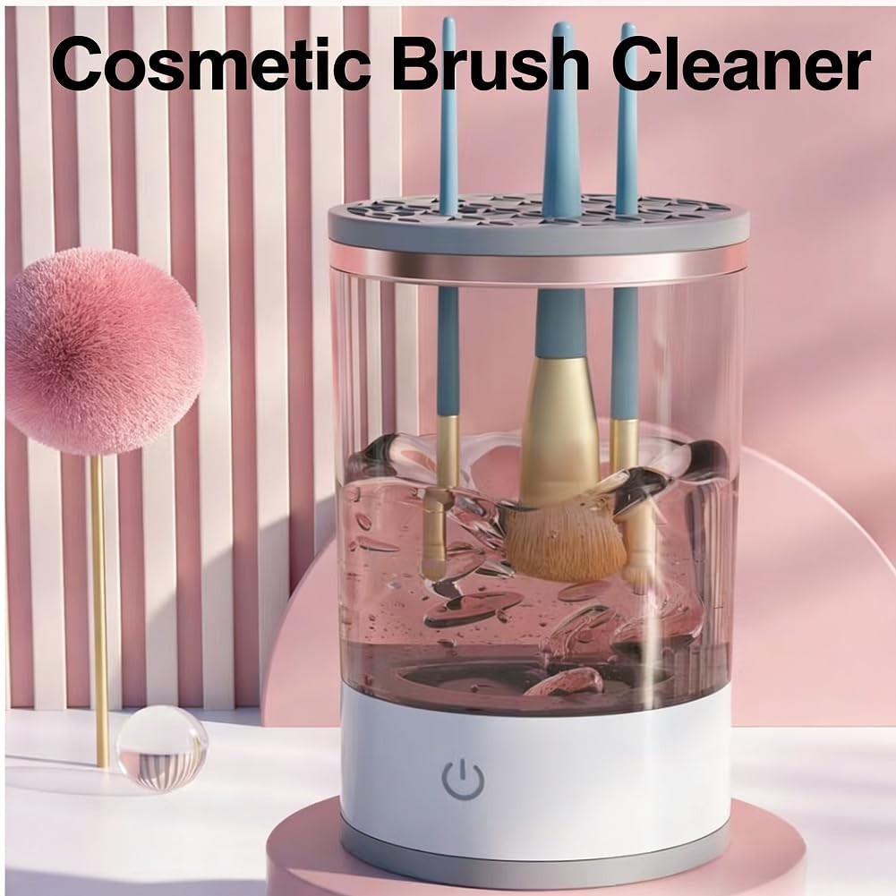 Electric Makeup Brush Cleaner Machine, Cosmetic Brush Cleaner for Deep Cleaning All Size Makeup Brushes