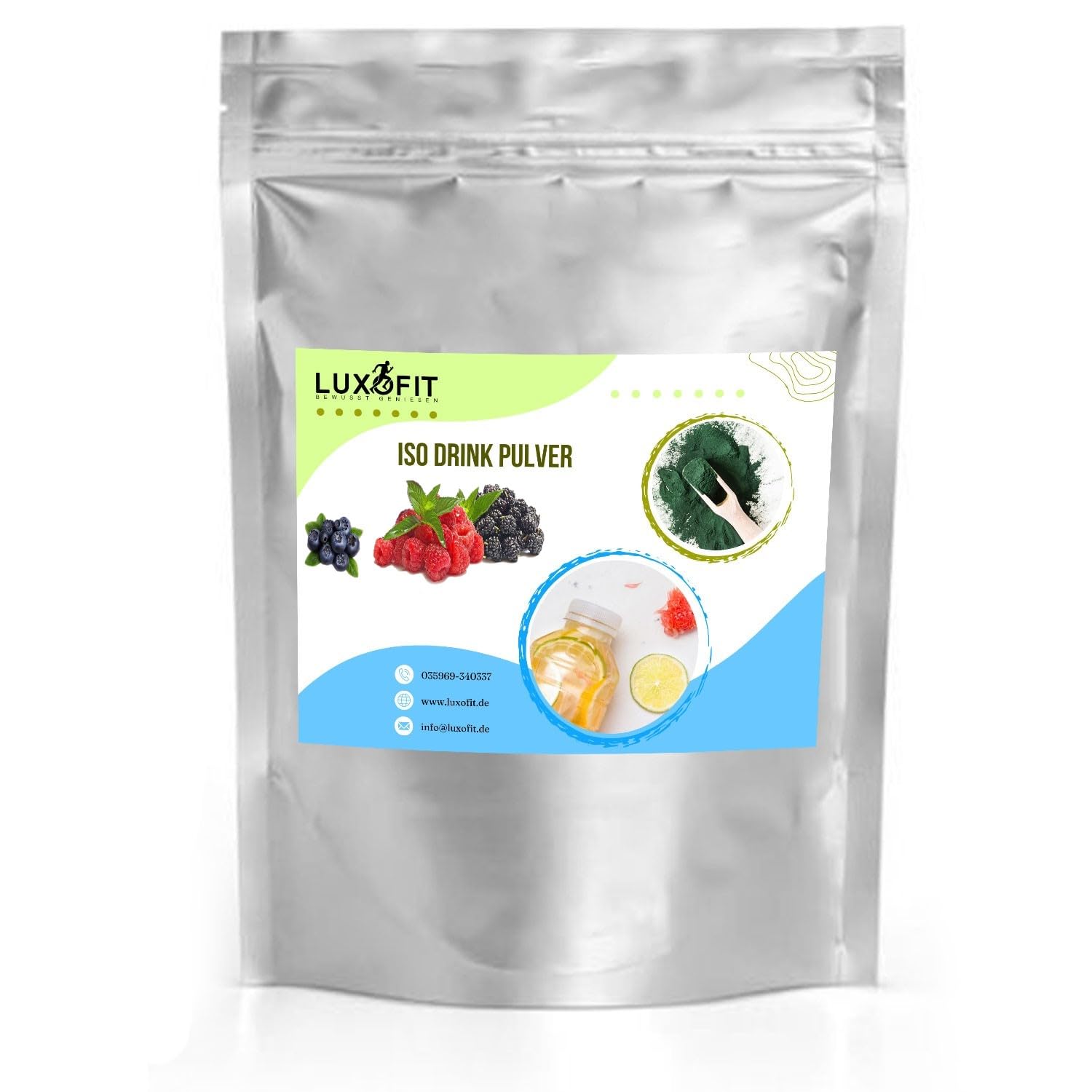 Luxofit Waldfrucht Getränk isotonisch Iso Drink Pulver, Elektrolytgetränk, L-Carnitin, Natürliche Aromen, Nahrungsergänzungsmittel, schnelle Zubereitung (10 Kg)