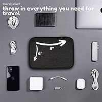 Vista 5 de Travel Case Carry Pouch Electronic Accessories Organizer Portable Waterproof Double Layers All-in-One Storage Bag for Power Bank USB Cable Mouse