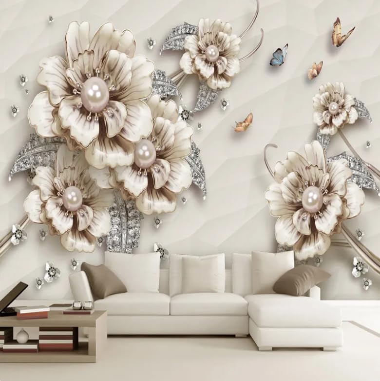 Décor à la maison fleurs 3D pour masquer un mur vide avec style - 4