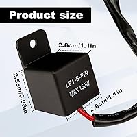 Vista 2 de Relé intermitente LED de 2 pines, relé de 12 V para relés de señal de giro LED de coche, relé de flash ajustable, kit de conectores de cableado