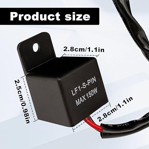Miniatura 2 de Relé intermitente LED de 2 pines, relé de 12 V para relés de señal de giro LED de coche, relé de flash ajustable, kit de conectores de cableado para