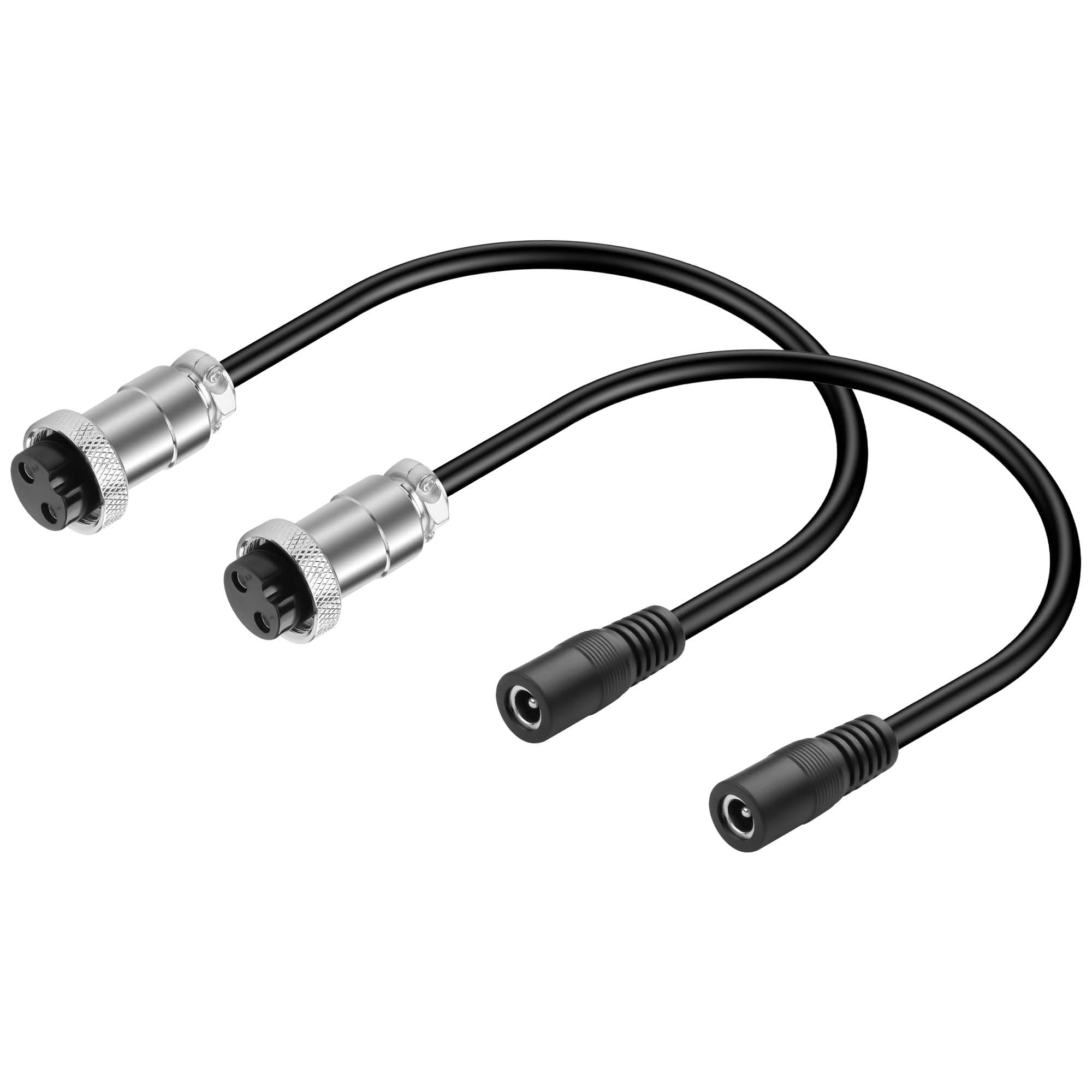 GINTOOYUN DC5.5MM x 2.1MM to GX20 Aviation Plug Power Cable DC5521 Female to GX-20 Two Pin Aviation Female Plug Power Cable for Camera,DC light tube,etc(10.39 Inch）