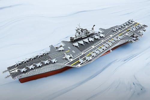 Miniatura 4 de Metal Earth Fascinations Premium Series USS Midway - Kit de portaaviones modelo de metal 3D con pinzas