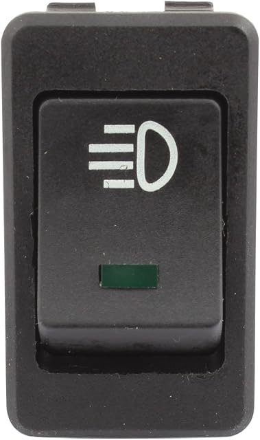 TOMALL Car Refit Replacement LED Front Rear Fog Light Toggle Switch DC 12V 35A 4 Pin ON/OFF Switch Green LED Light