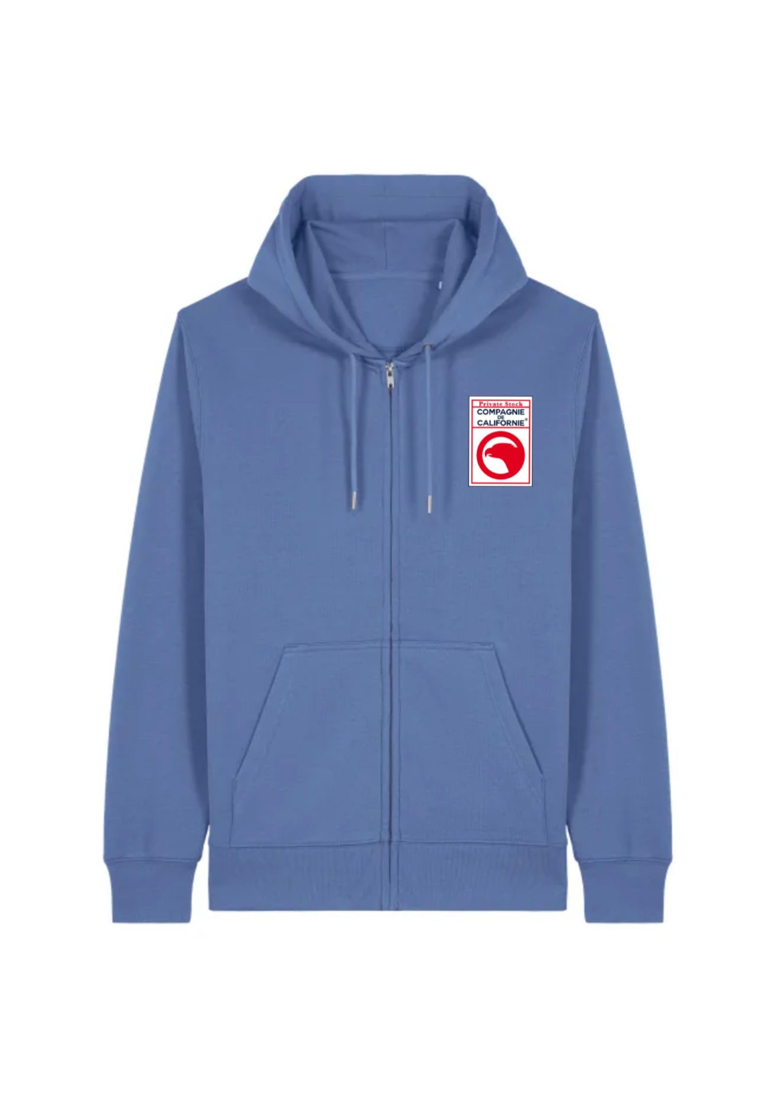 Sweat Zip Enfant 8 Ans Bleu Ciel Decontracte Mixte
