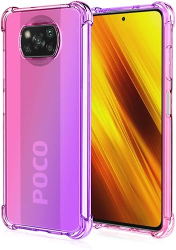 HUANGTAOLI Funda compatible con Xiaomi Poco X3 Pro, delgada y suave TPU a prueba de golpes, antiarañazos, con parachoques de esquina reforzada,