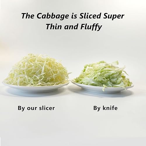 Miniatura 4 de Cortadora de verduras de grosor fijo - Trituradora de repollo ultrafina para ensaladas, tacos de jícama, cebolla, papas fritas - Herramienta de