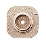 Hollister 112018 CeraPlus Flat Skin Barrier, Pre-Sized 1-1/2” Opening, Flange Size 2-1/4”, Red Color Code Match, 5 Pack – Ostomy Skin Barrier, Ostomy Supplies, Adhesive Border (Tape)