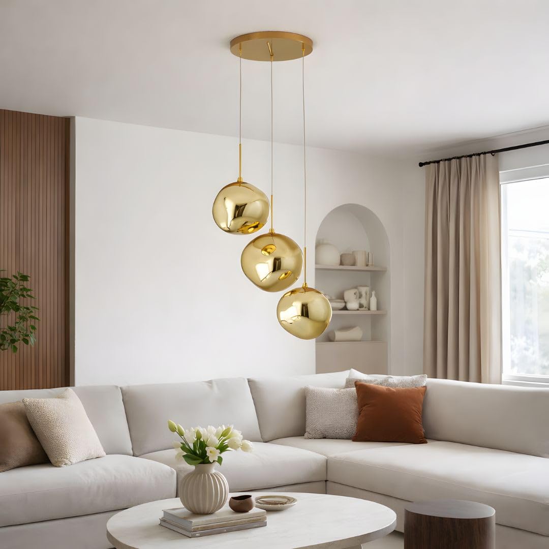 Lampada a sospensione tripla in cristallo "KADNIS" - 3 x E27