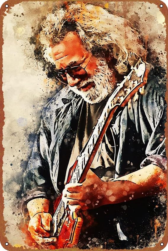 Jerry Garcia Plaque Poster Metal Retro Vintage Tin Sign Home Bar Pub Wall Decor 8x12 inch Gift