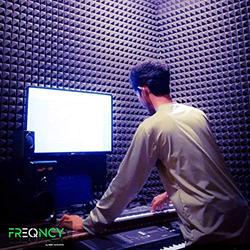 Image of Freqncy Turbo Acoustic Foam, DIY, Best Quality, Soundproof Noise Control Wall Acoustic Panel, 1x1Ft 2 inch | OG Black |