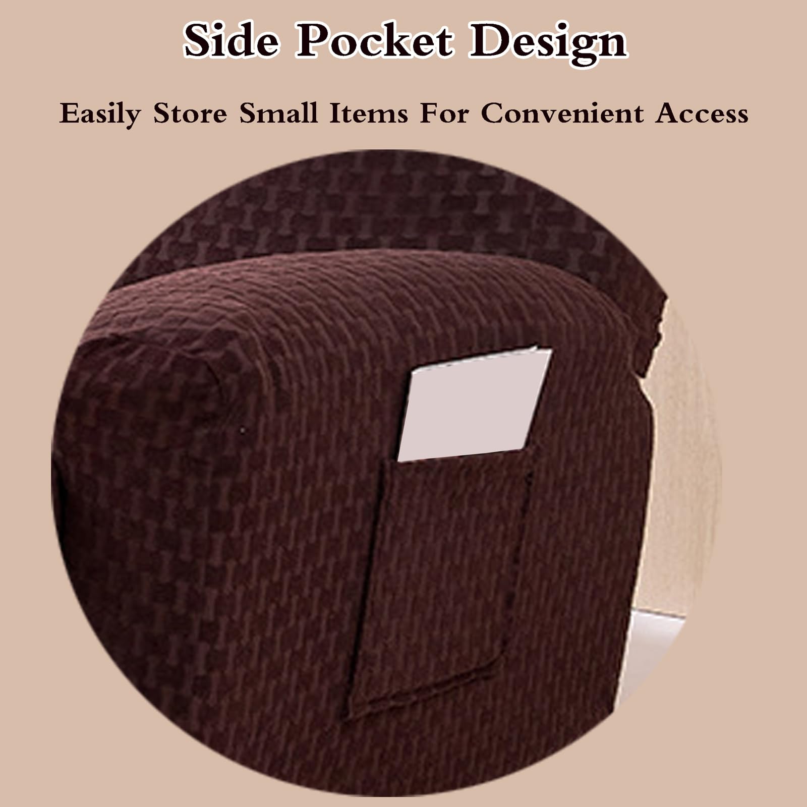 Copripoltrona Relax Reclinabile,Copripoltrona Reclinabile all-Inclusive,Lavabile Antiscivolo Copripoltrona,Copri Poltrona Elettrica con Tasche,per Poltrone Reclinabili 1,2,3 Posti