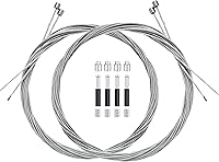 Vista 1 de Kit de 4 cables de cambio de bicicleta, cable de desviador de acero inoxidable de 6.9 ft y cable de cambio para bicicleta de carretera de montaña