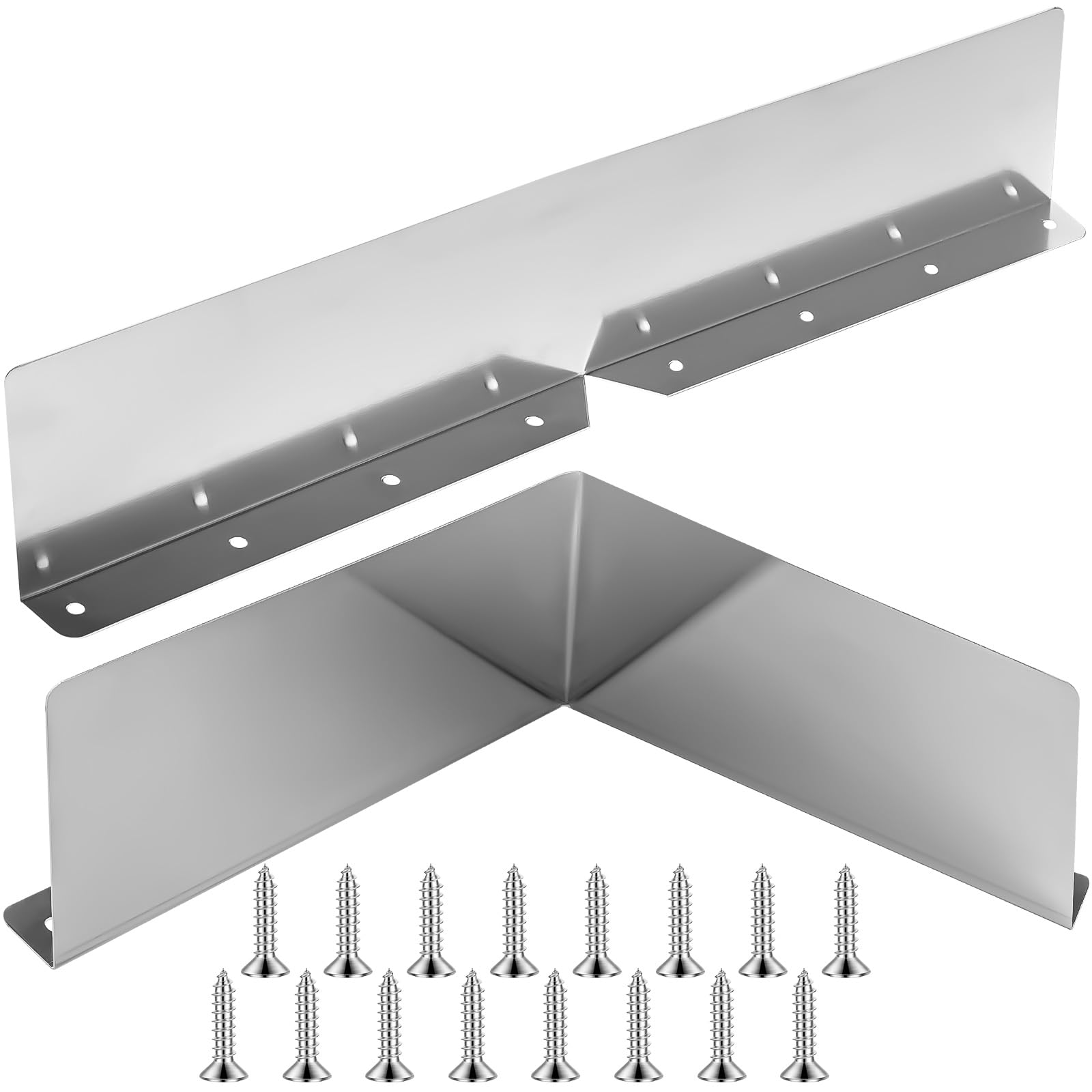 Rain Gutter Splash Guard – Aluminum Water Diverter & Overflow Protector For Roof Gutters, Rust-Proof, 15.75" X 3.54"