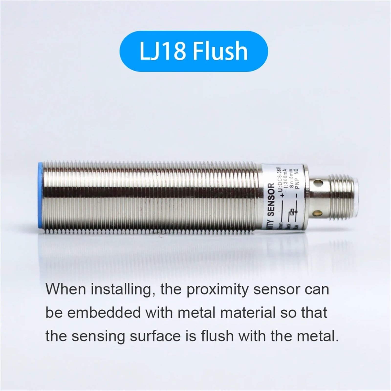 1 Stück M18 Induktiver Näherungssensor 4-poliger Stecker Zylindrischer Metall-Annäherungsschalter for die industrielle Automatisierung(LJ18A3-5mm NPN NO)