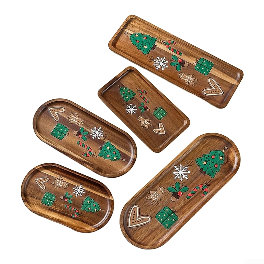 Vassoio da portata festivo per legno, 29 cm, per feste
