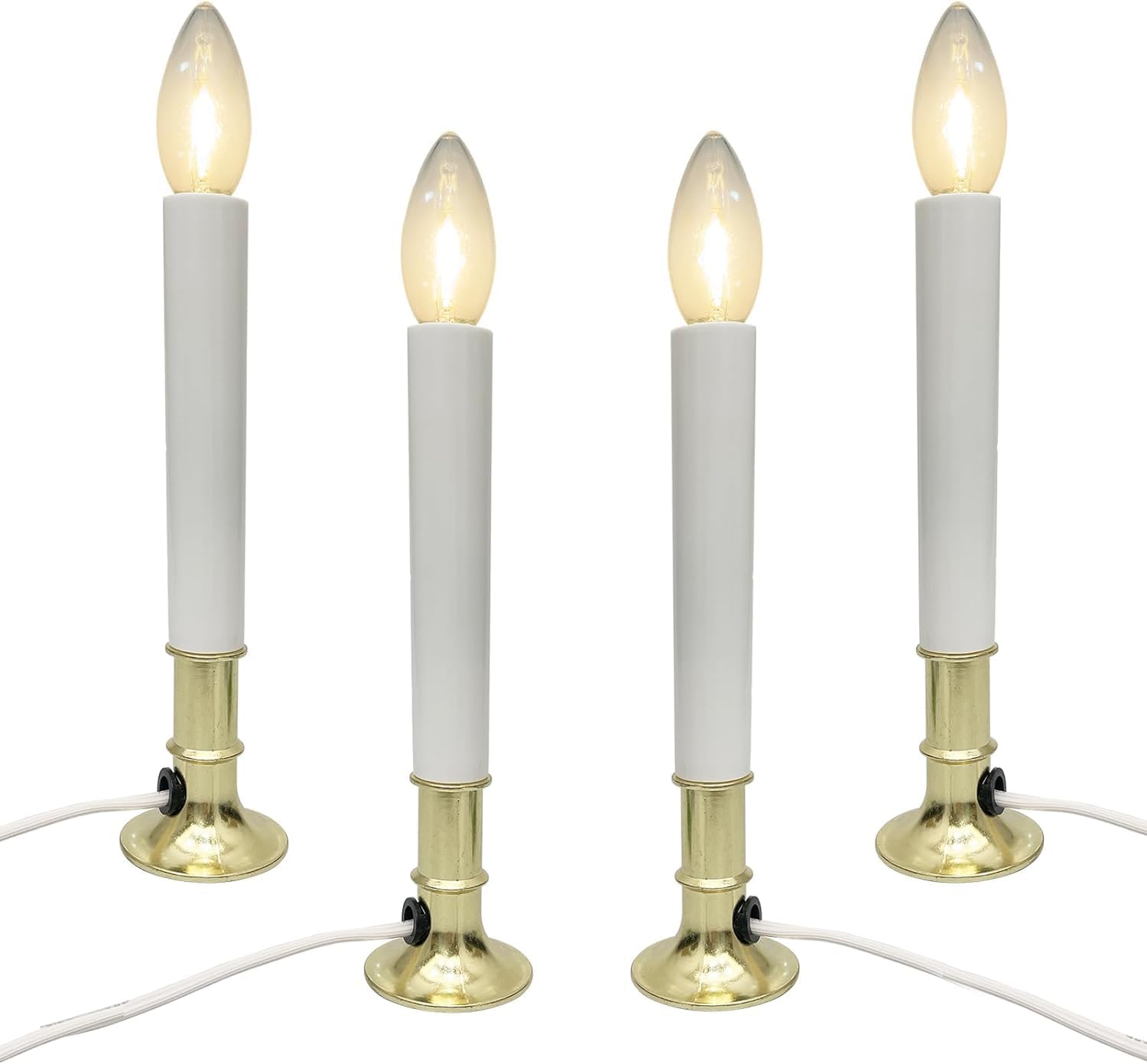4 Pack Christmas Electric Window Candles, Candles Lamps