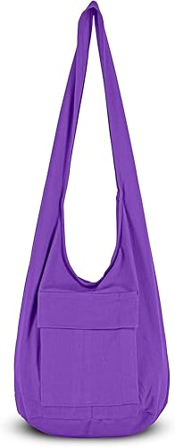 Your Cozy - Bolsa bandolera bohemia y hecha a mano, de algodón, unisex