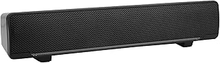 ciciglow USB Wired Stereo Soundbar, Bass Surround Sound Box, 3D Stereo Sound, Classical Appearance, for Desktop, Laptop, Smartphone, Tablet PC(black)