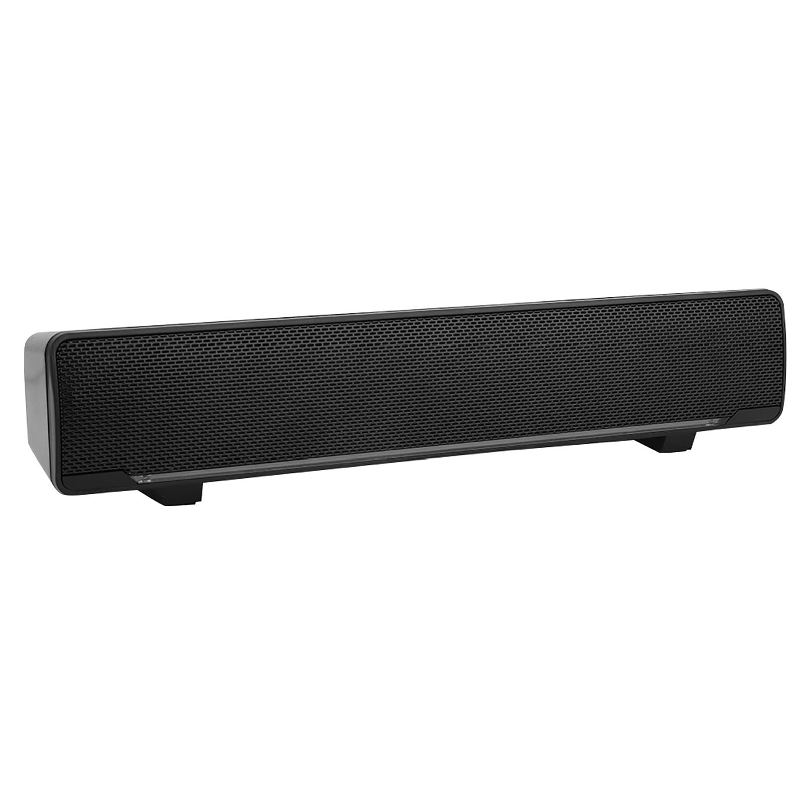 Zunate Soundbar, audio stereo 3D con cavo USB e ingresso da 3,5 mm, portatile per desktop, laptop, TV, smartphone, tablet PC (nero)