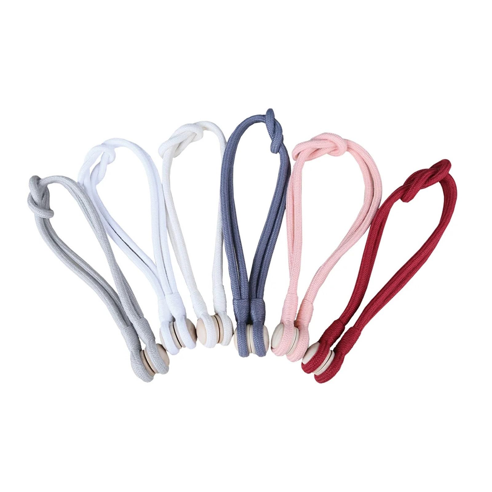 Embrasses de Rideaux magnétiques en Coton tissé à la Main, 4 pièces, Support, Boucle Corde, Accessoires décoration for Maison pour Maison(Pink)