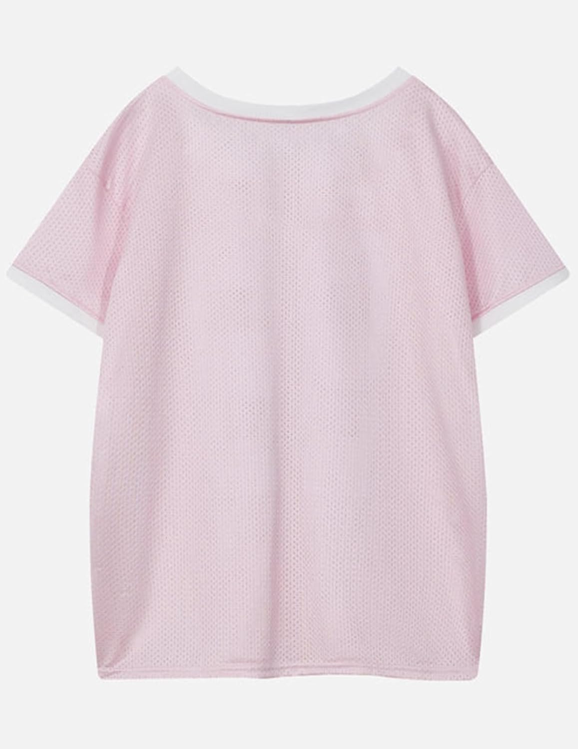 Aelfric Eden Womens Jersey Tshirts Letter Printed Tees V Neck Mesh Short Sleeve 2025 Y2k Summer Casual Tops Clothes - Image 4